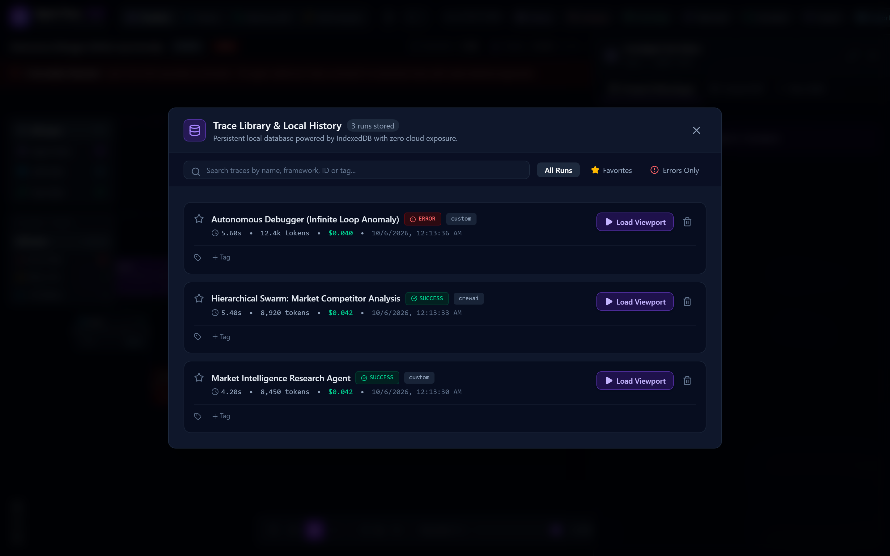 Agent-Trace Screenshot Preview 6