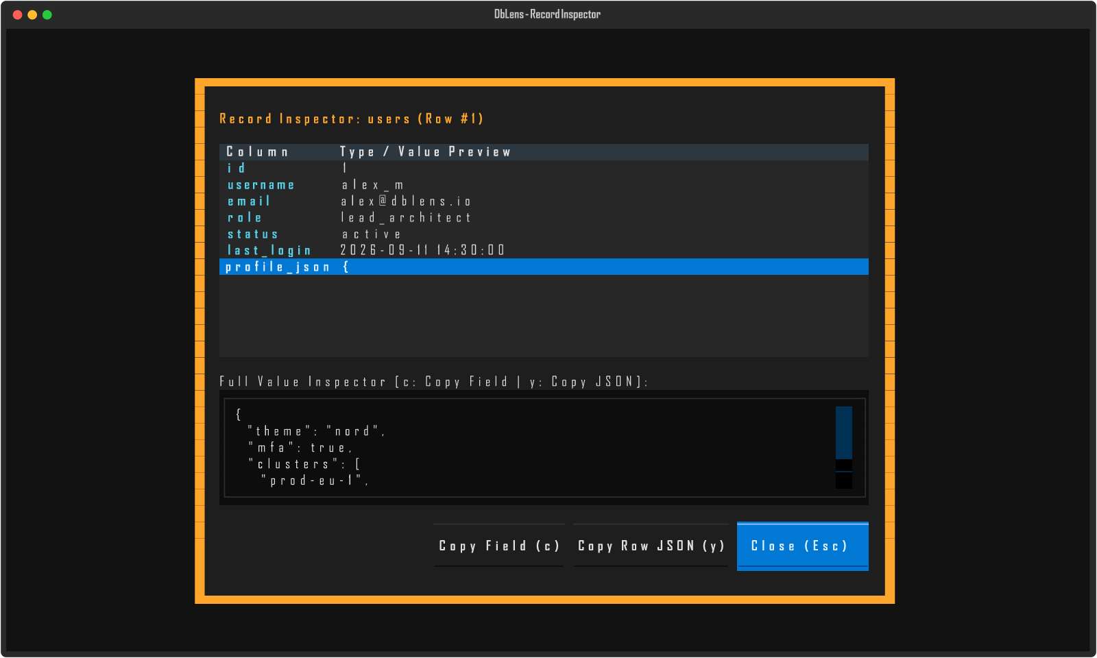 DBLens Screenshot Preview 3