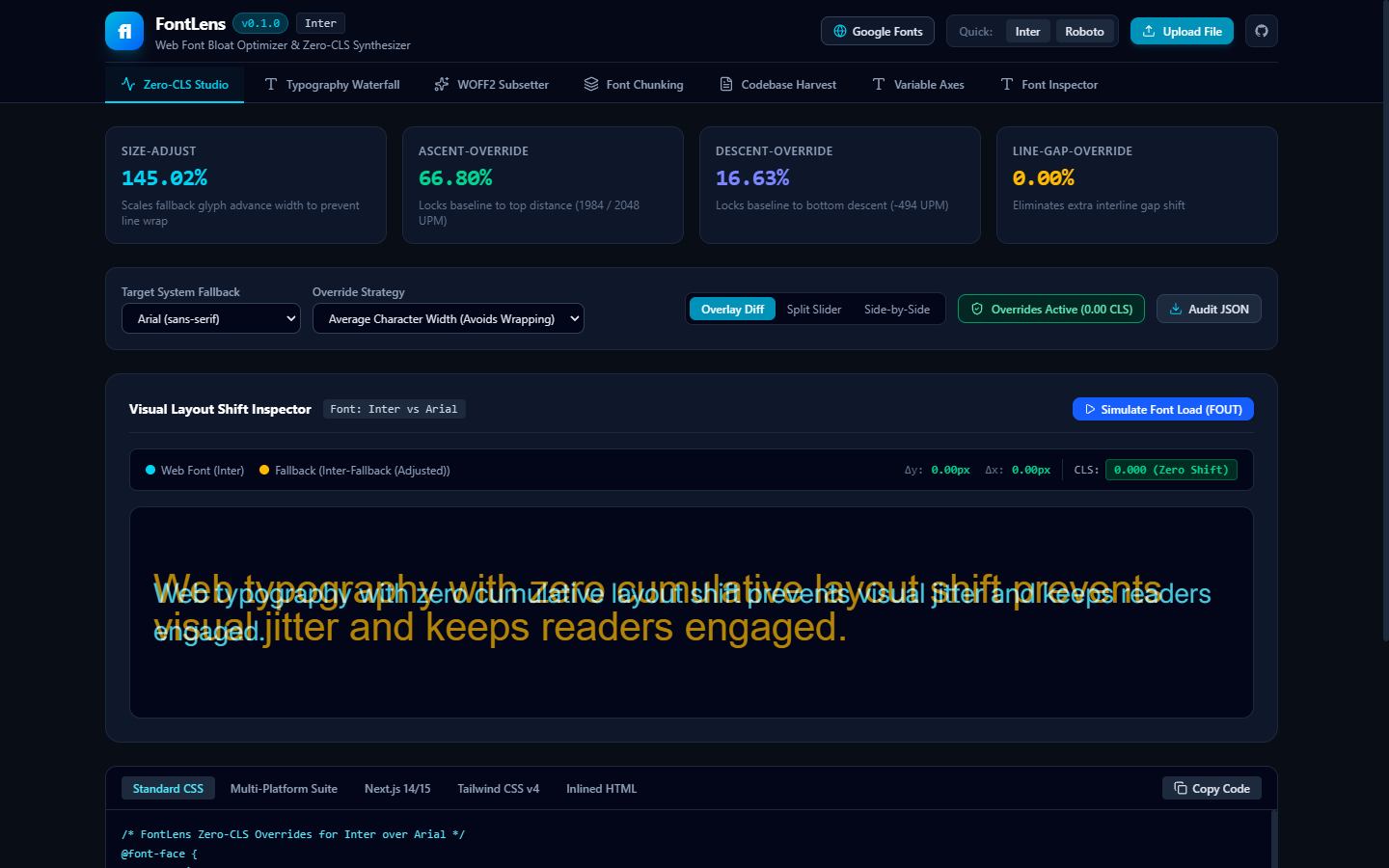 FontLens Screenshot Preview 1