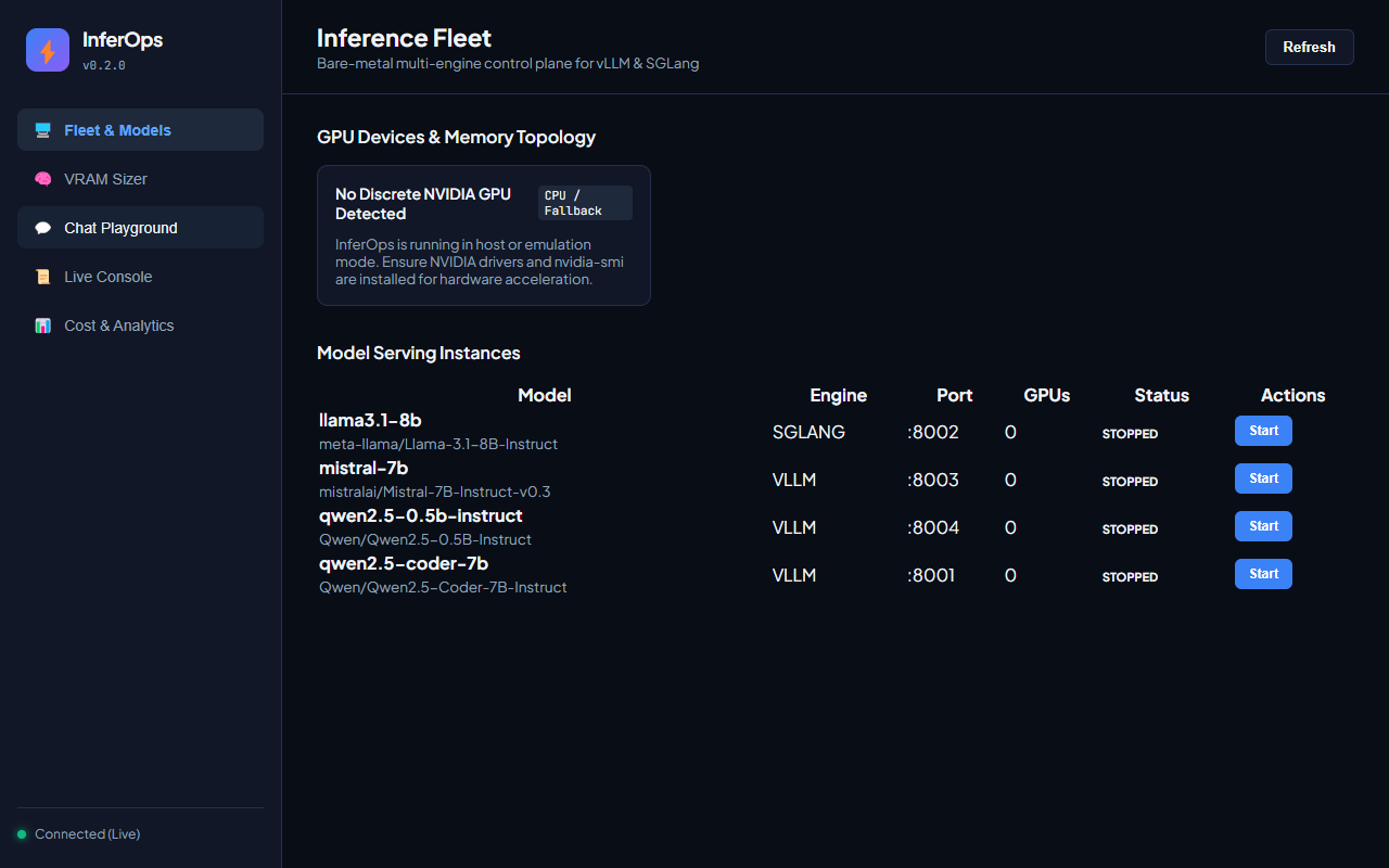 InferOps Screenshot Preview 2