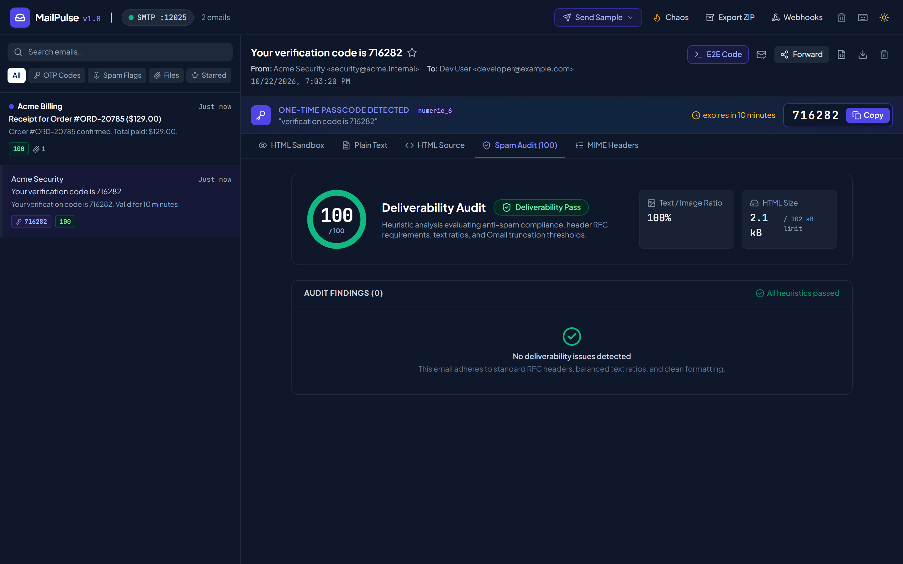 MailPulse Screenshot Preview 2