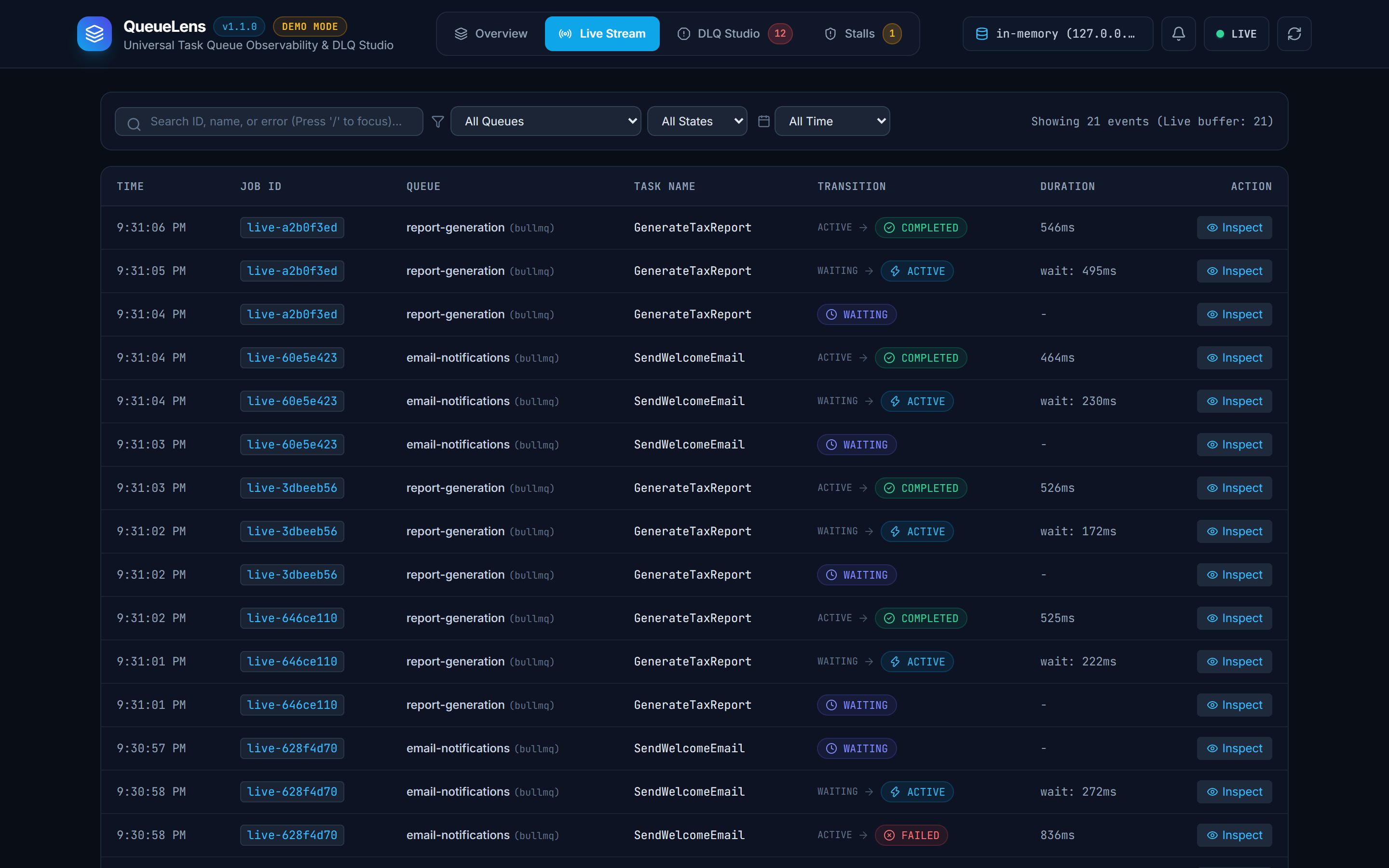 QueueLens Screenshot Preview 2