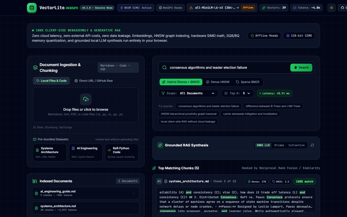 VectorLite-Wasm Screenshot Preview 2
