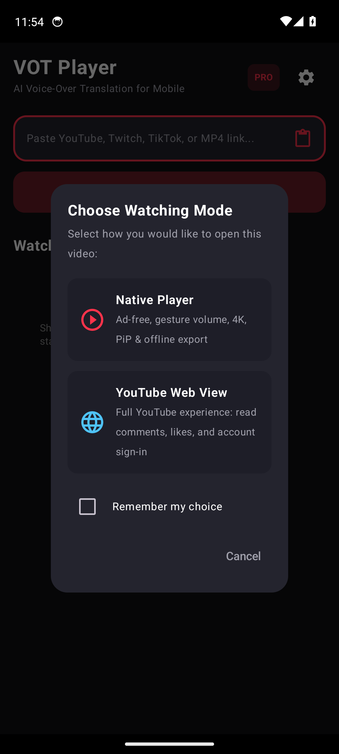 VOT Player Screenshot Preview 5