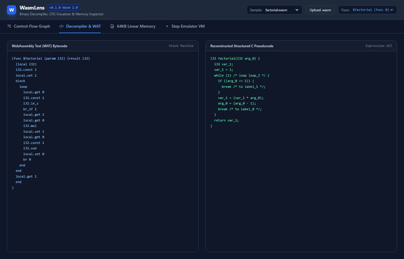 WasmLens Screenshot Preview 3
