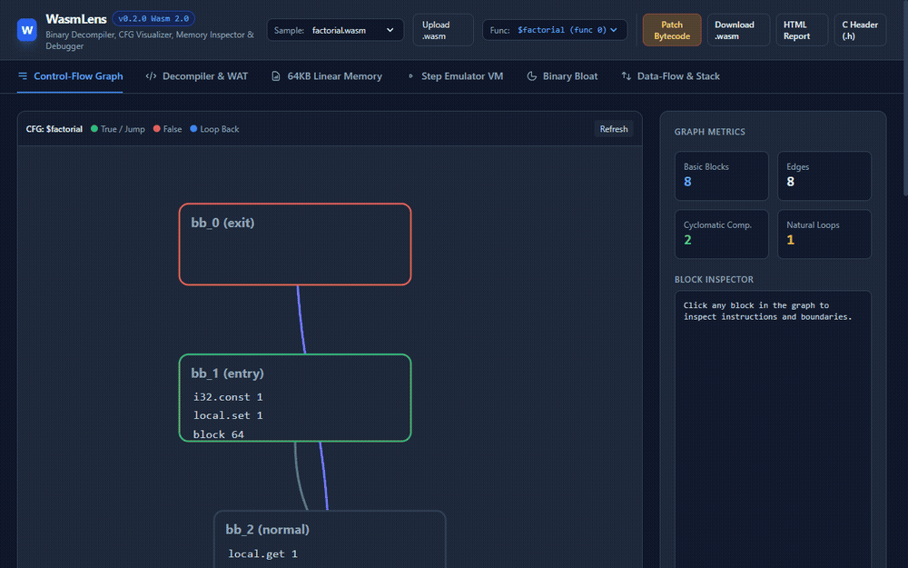 WasmLens Screenshot Preview 1