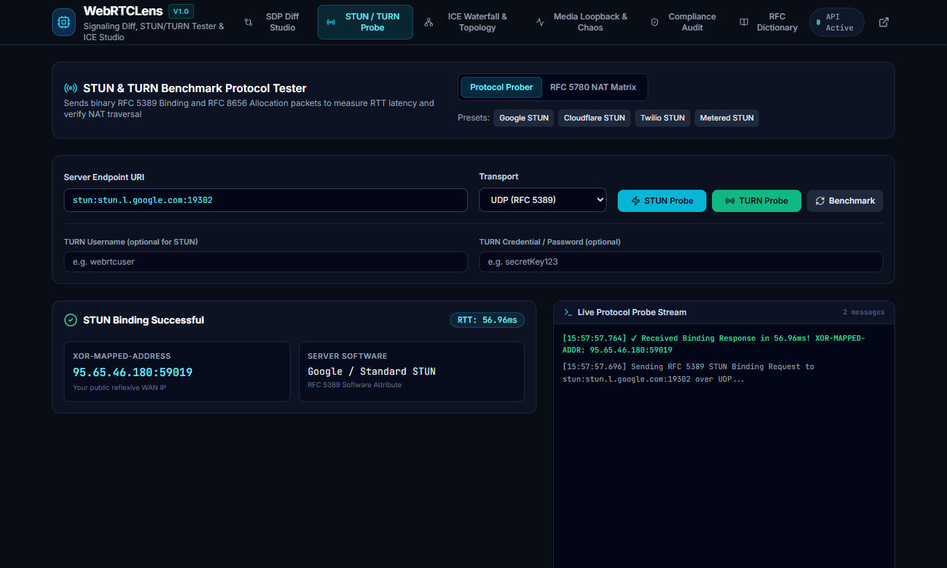 WebRTCLens Screenshot Preview 3